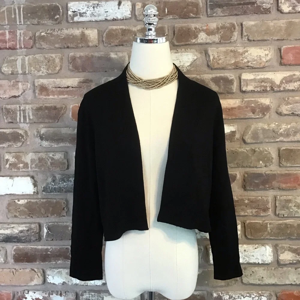 CALVIN KLEIN Women's Black Knit Shrug Sweater L